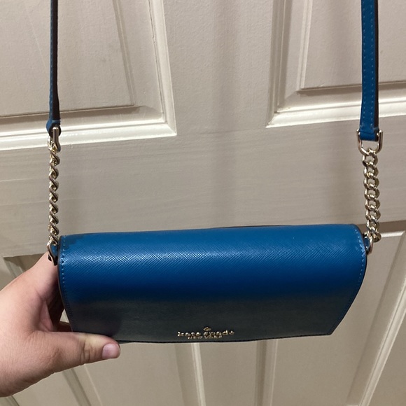 Kate Spade Staci Dark Peacock Blue Crossbody Purse Bag - Picture 14 of 16